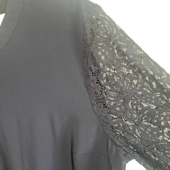 Loft - blue lace long sleeve dress - Picture 10 of 10